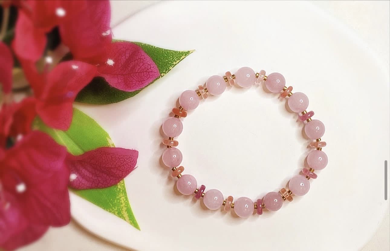 Rose Quartz Abacus Harmony Bracelet