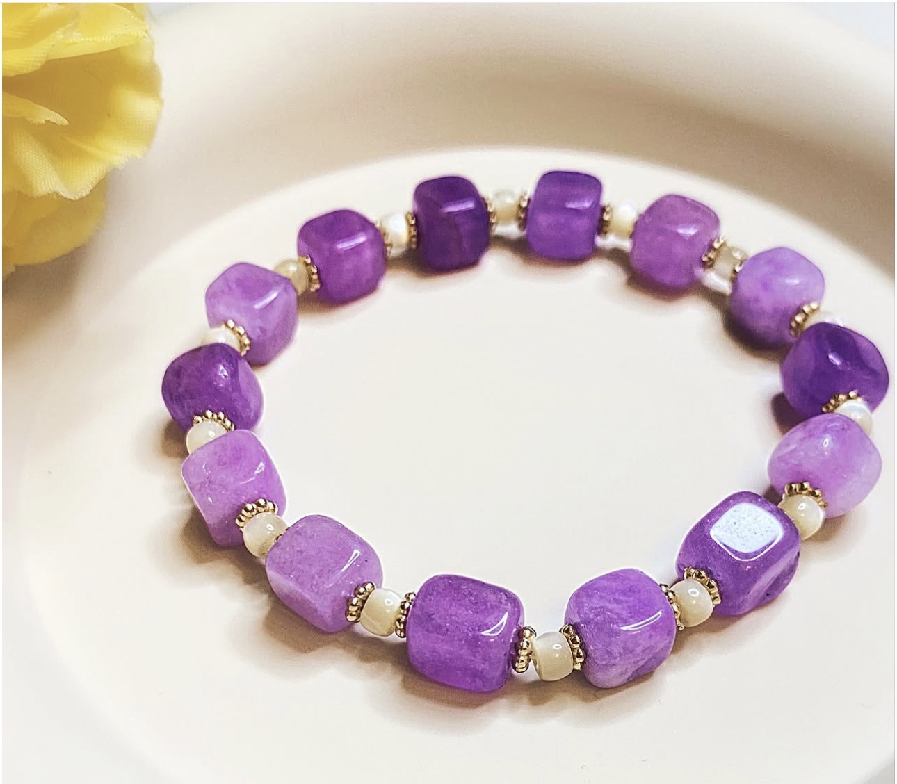 Amethyst & Sea Shell Harmony Bracelet photo 3