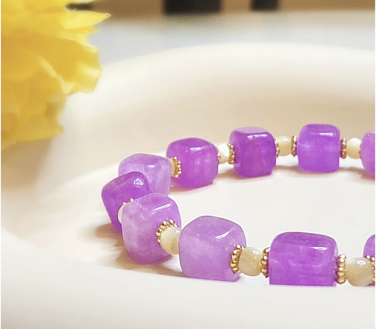 Amethyst & Sea Shell Harmony Bracelet photo 2