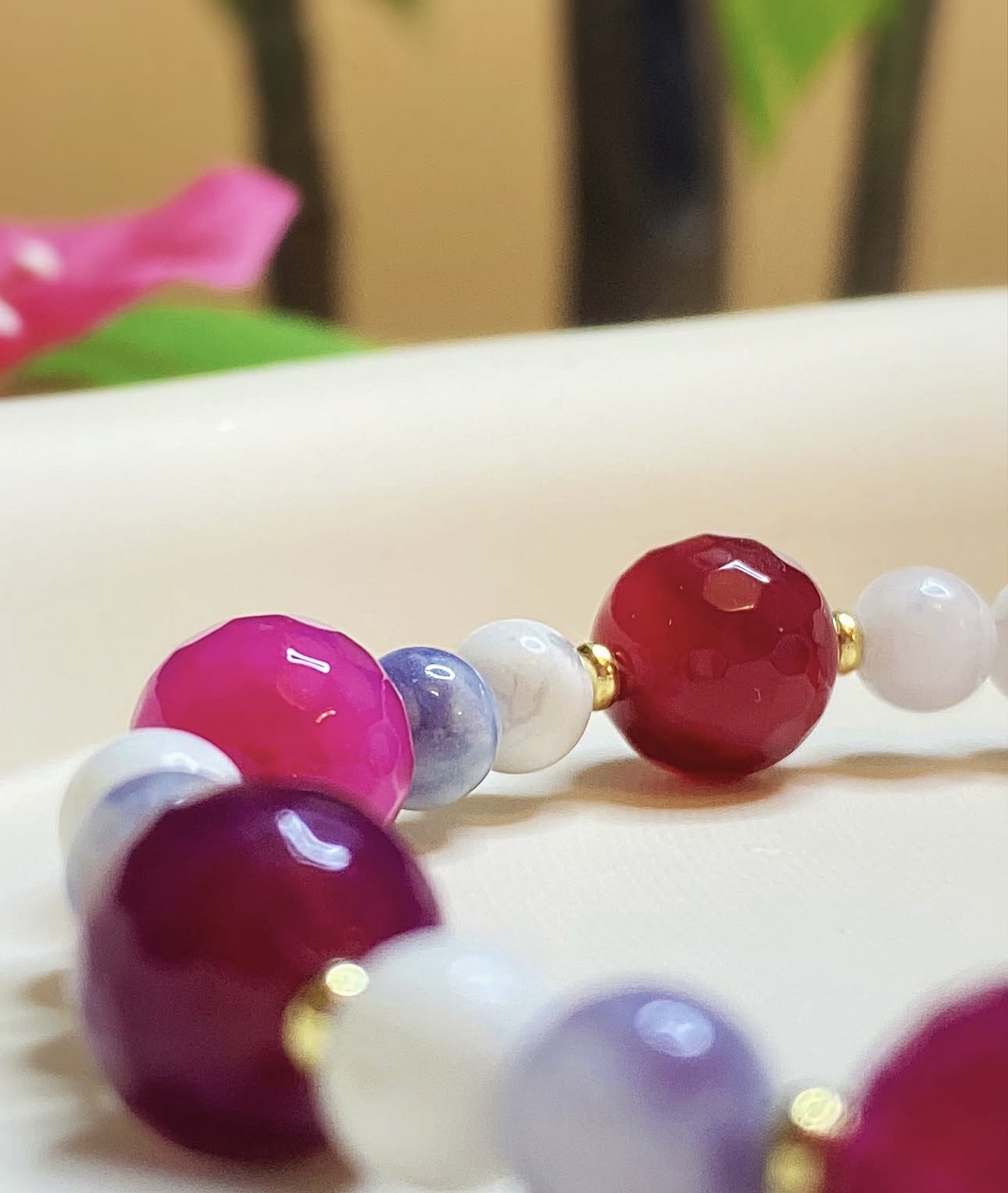 Fuchsia Agate Harmony Bracelet photo 2