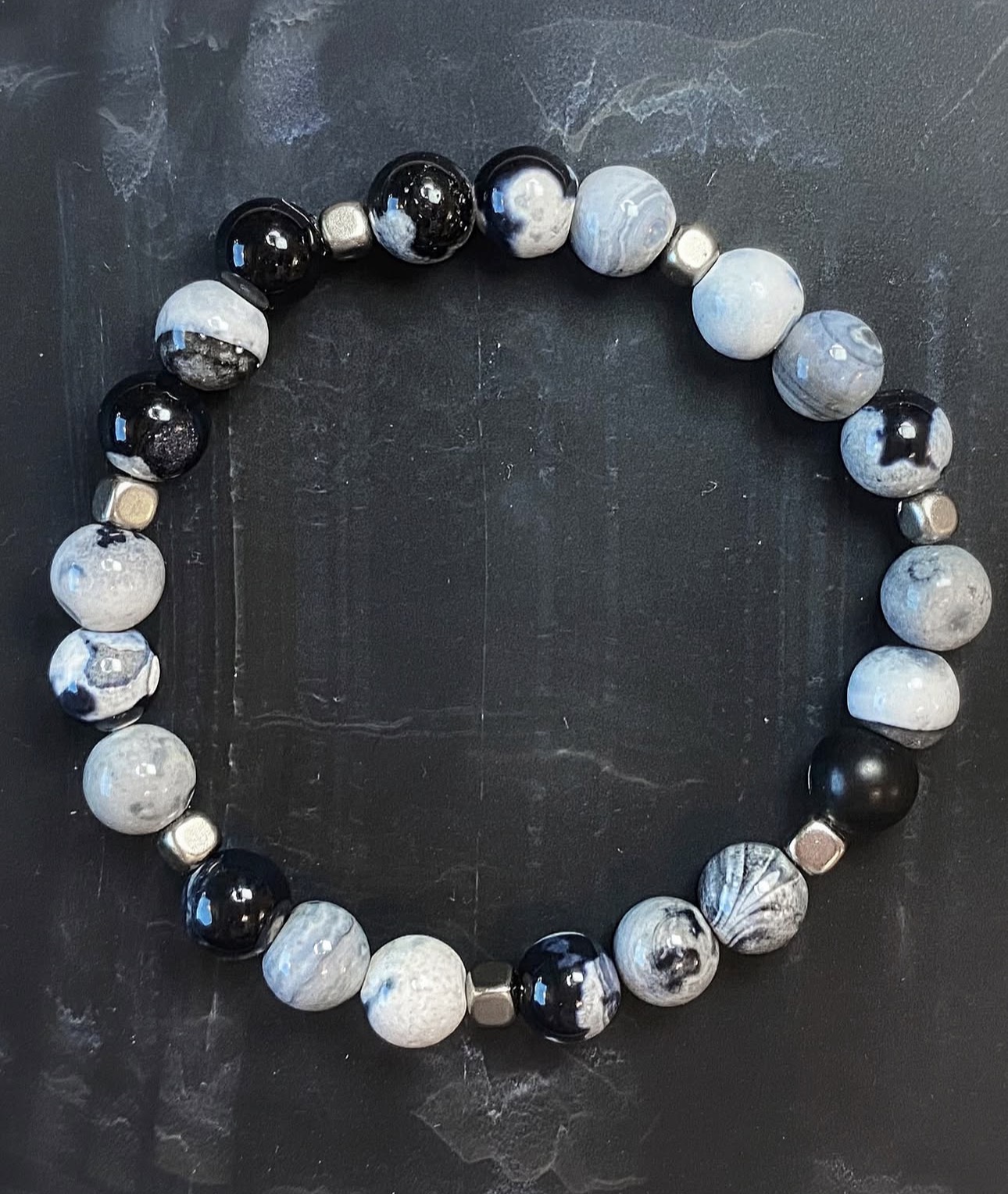 White Fire Agate Harmony Bracelet