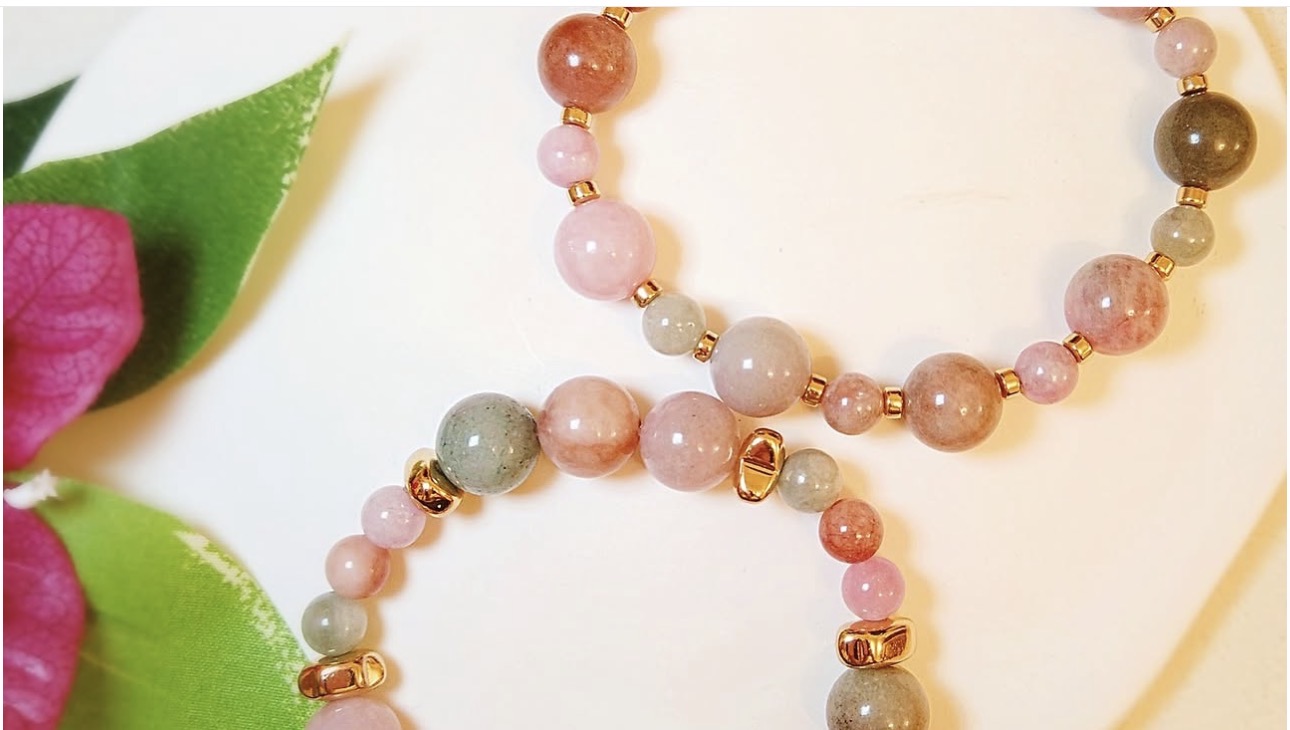 Colorful Jade & Gold Harmony Bracelet photo 3