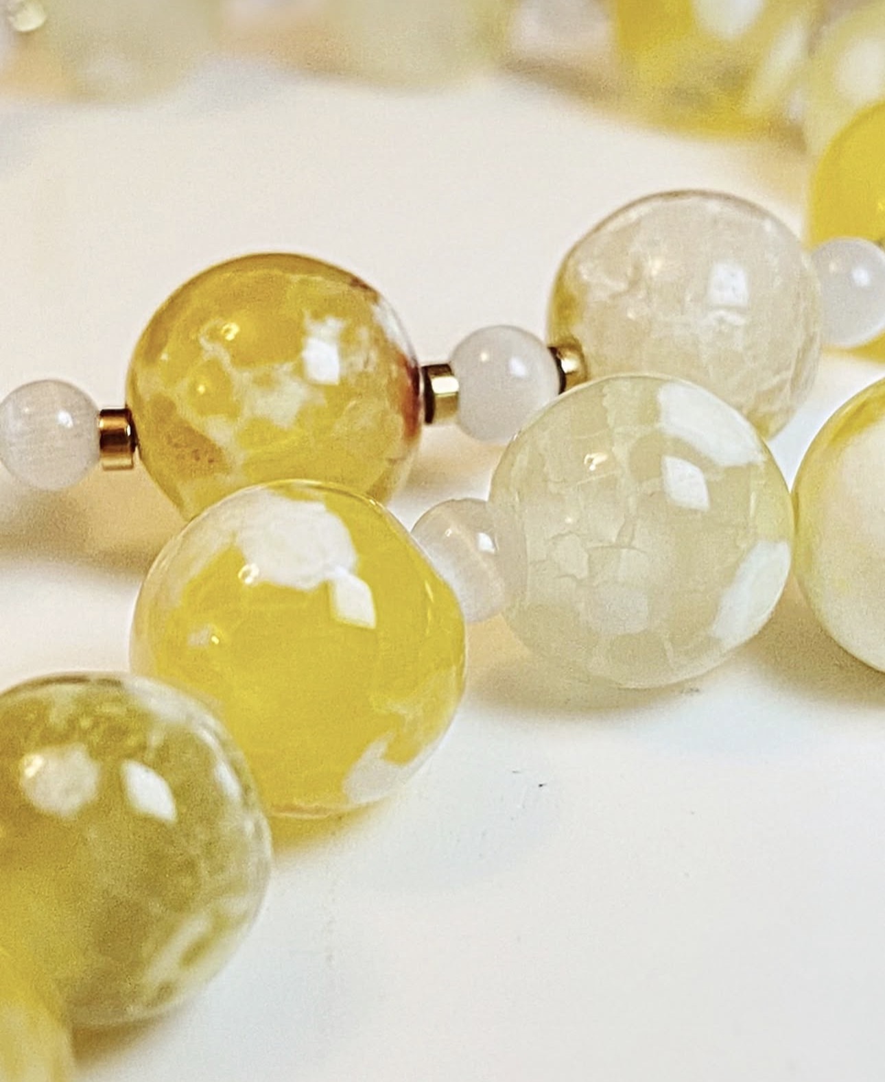 Yellow Crystal Jade & Cat Eye Harmony Bracelet photo 3