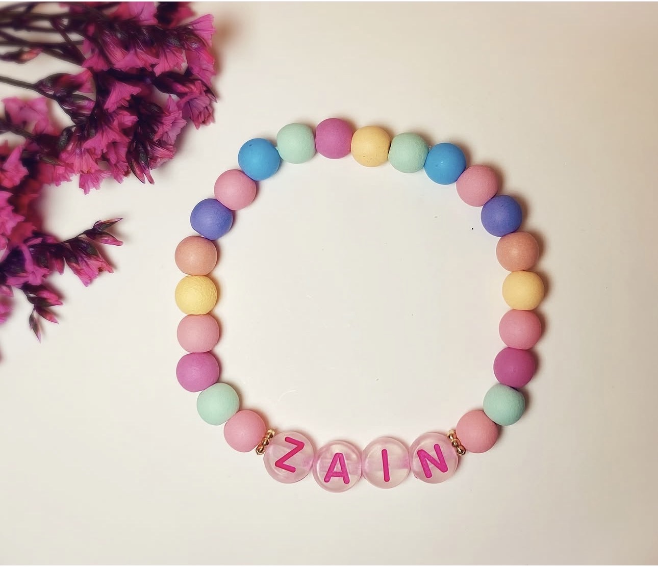 Kids Rainbow Name Harmony Bracelet