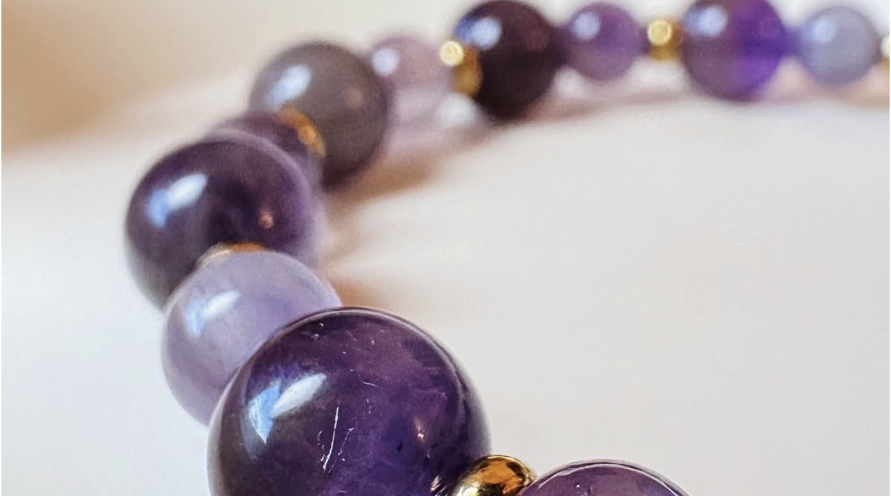 Amethyst & Gold Harmony Bracelet photo 2