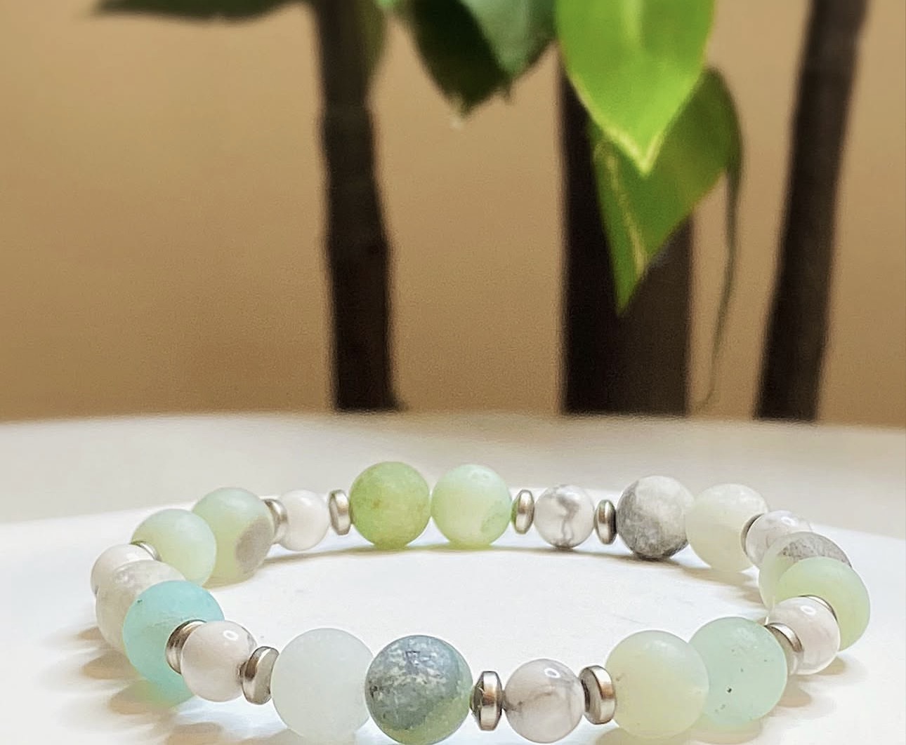 Matte Amazonite & Howlite Harmony Bracelet
