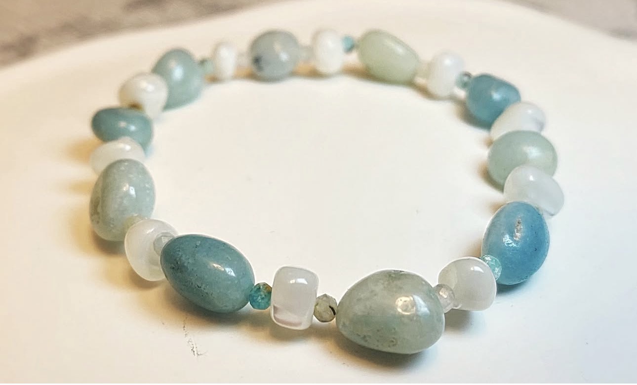 Amazonite & White Shell Harmony Bracelet photo 2