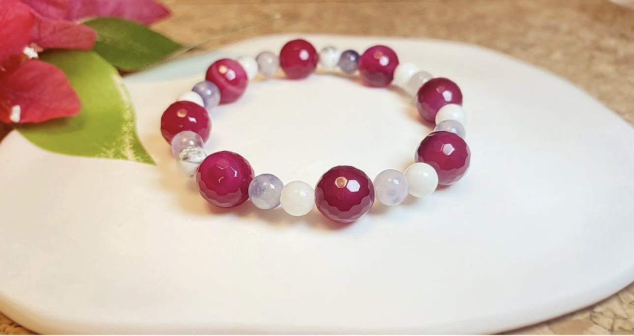 Ruby Agate, Jade & Howlite Harmony Bracelet photo 2