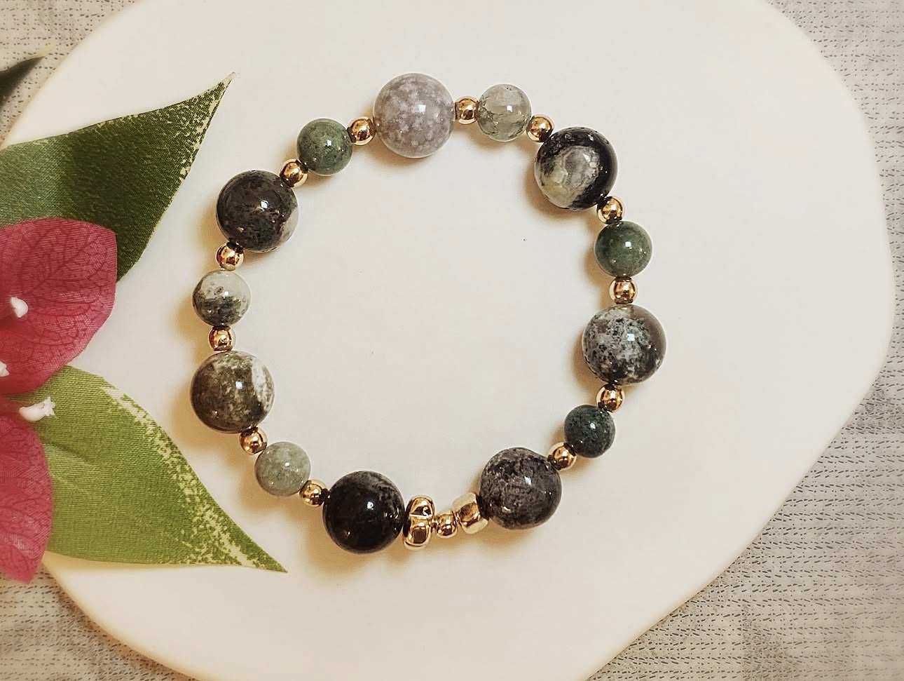 Leaf Veins Agate Harmony Bracelet photo 2