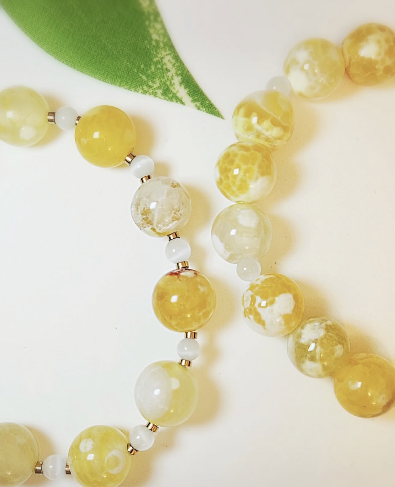 Yellow Crystal Jade & Cat Eye Harmony Bracelet photo 4