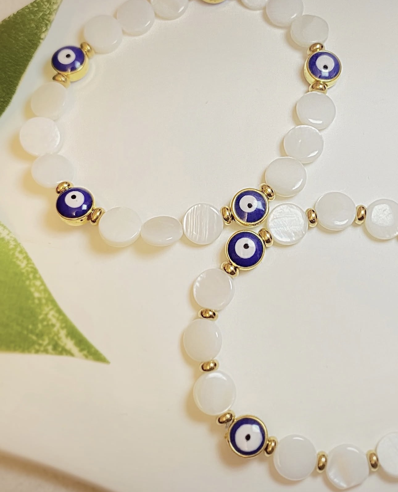 Evil Eye & White Shell Harmony Bracelet photo 3