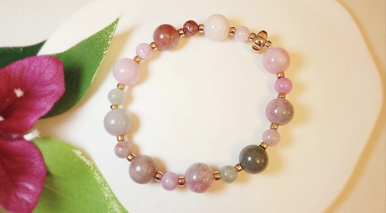 Colorful Jade & Gold Harmony Bracelet