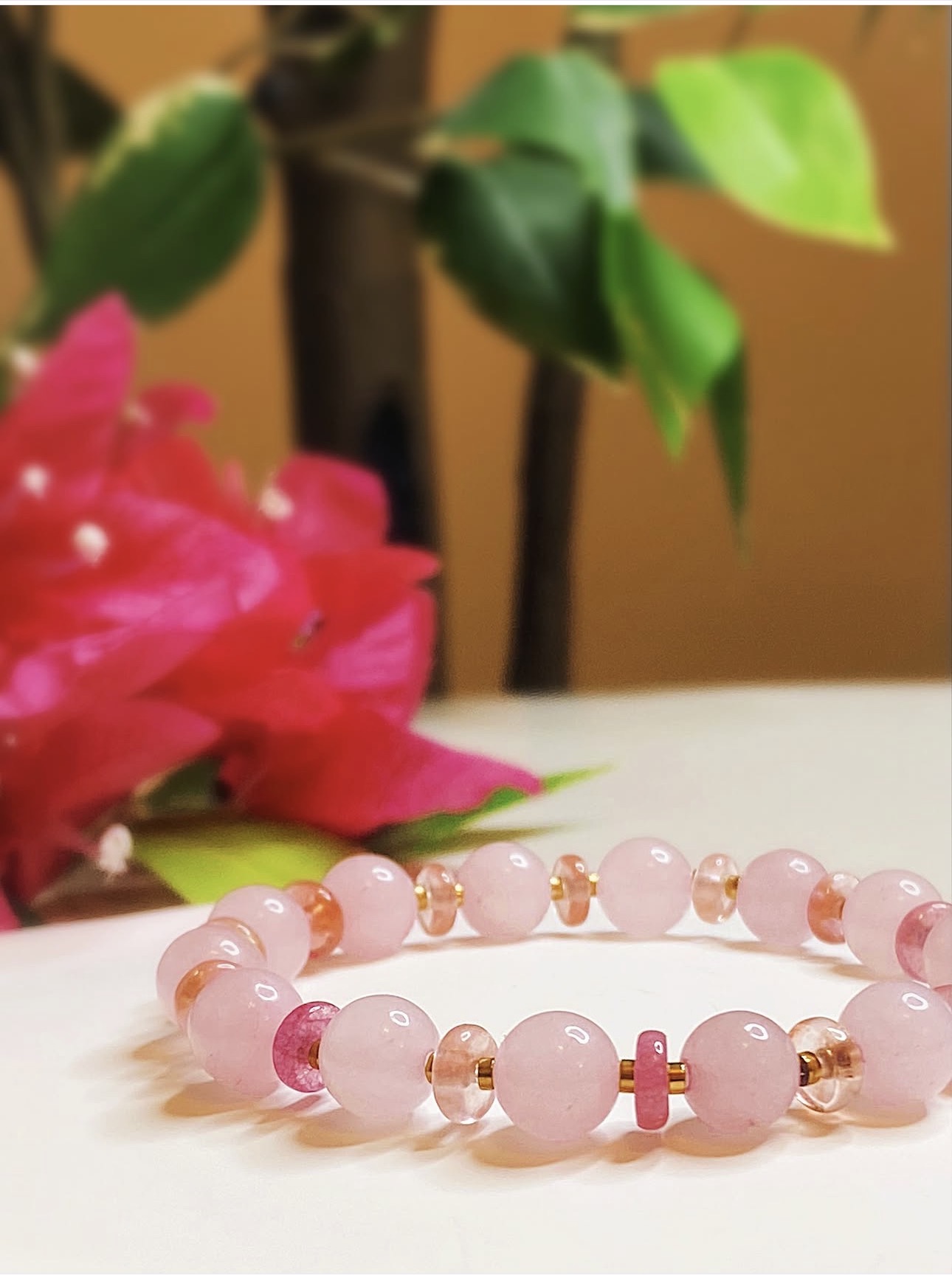 Rose Quartz Abacus Harmony Bracelet photo 2