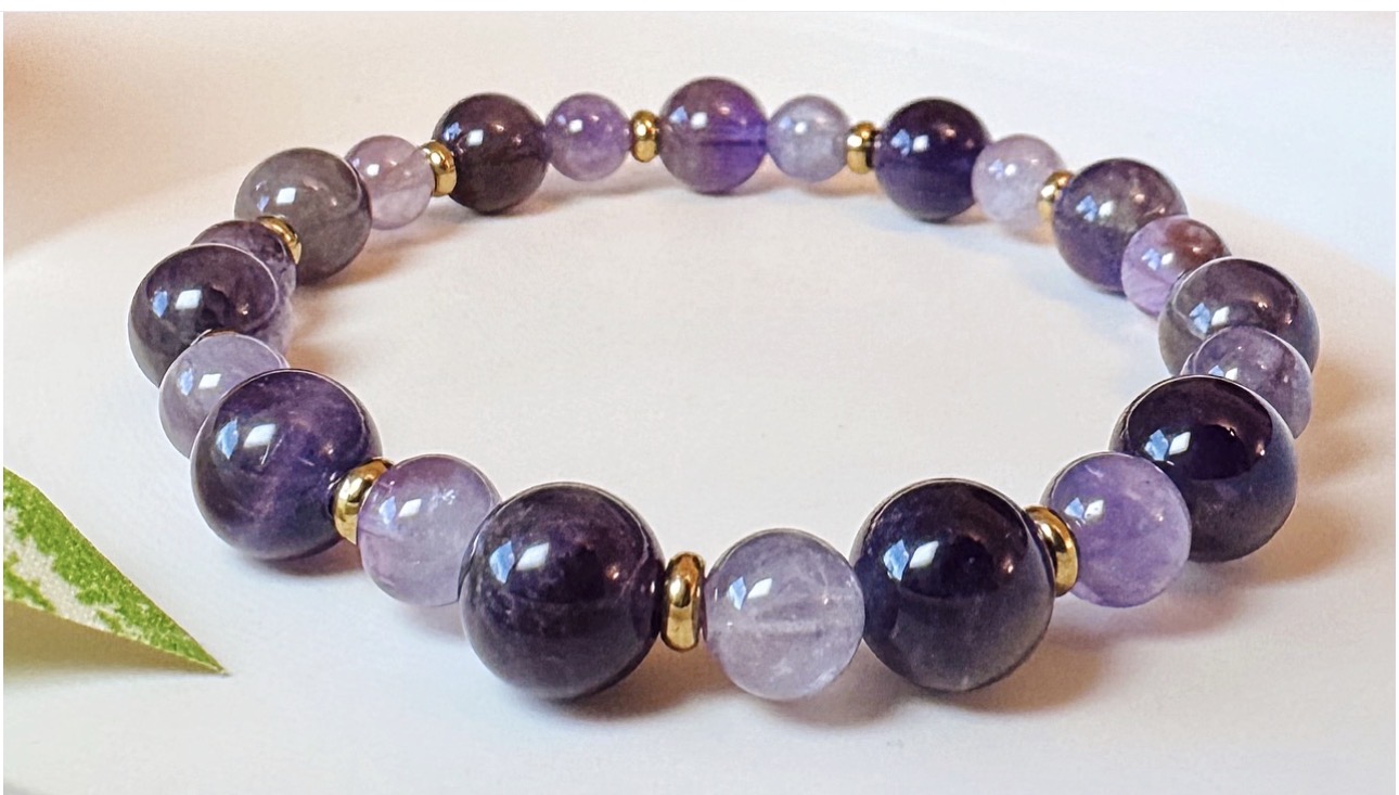 Amethyst & Gold Harmony Bracelet