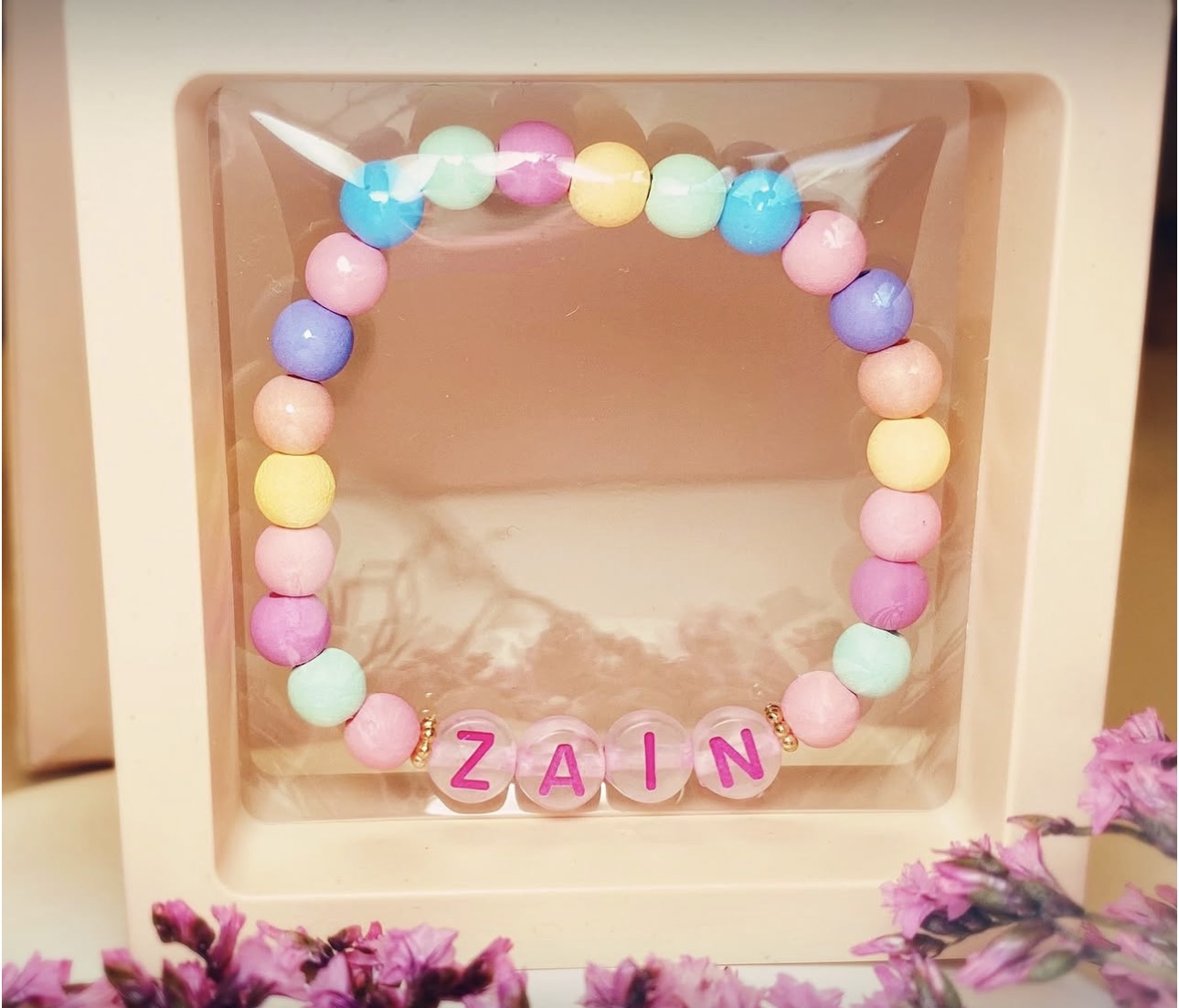 Kids Rainbow Name Harmony Bracelet photo 2