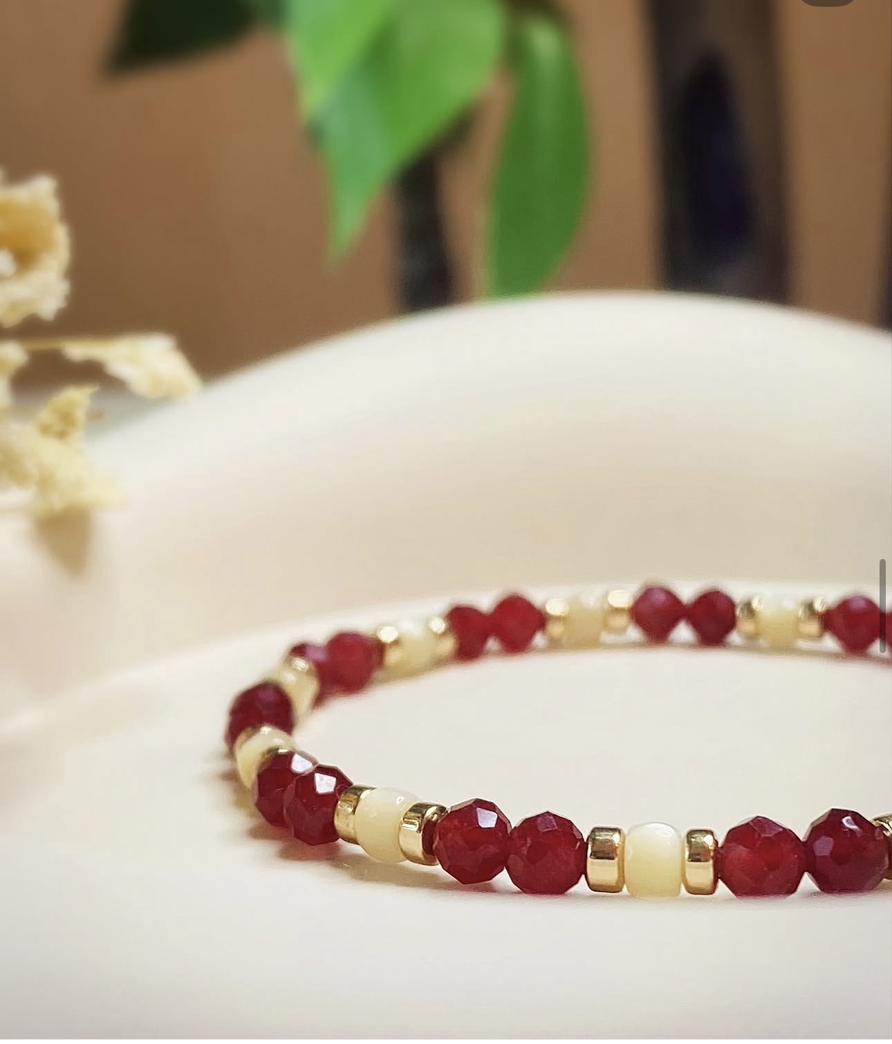 Ruby & Sea Shell Harmony Bracelet photo 2