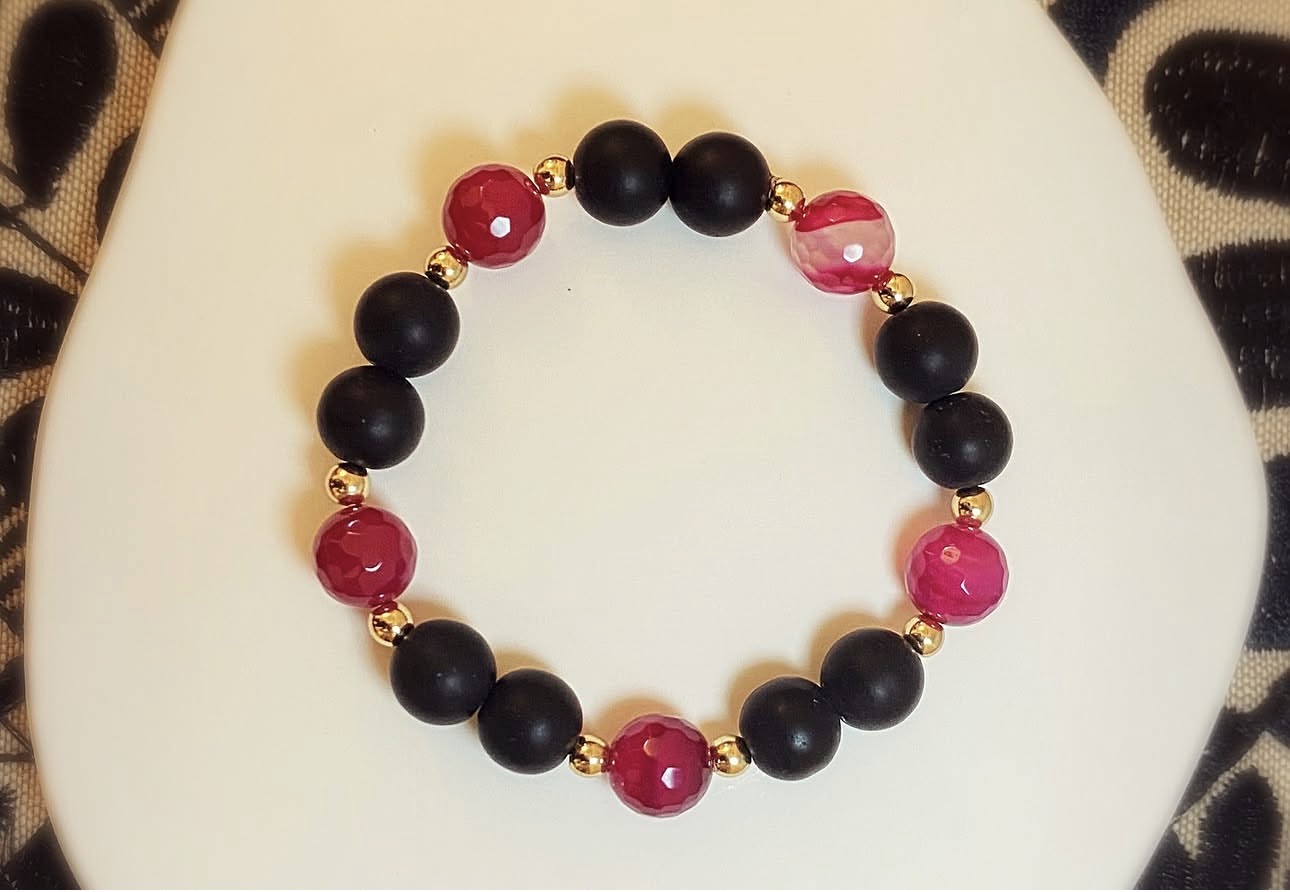 Black Onyx & Agate Harmony Bracelet