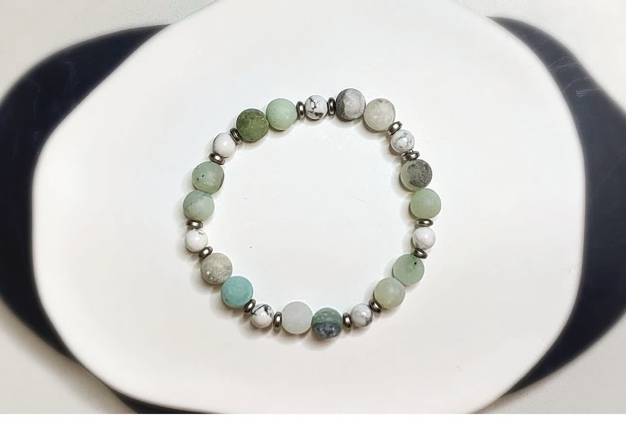 Matte Amazonite & Howlite Harmony Bracelet photo 2